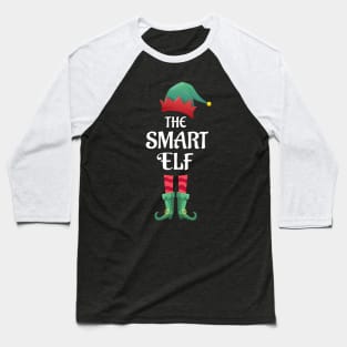 The Smart Christmas Elf Matching Pajama Family Party Gift Baseball T-Shirt